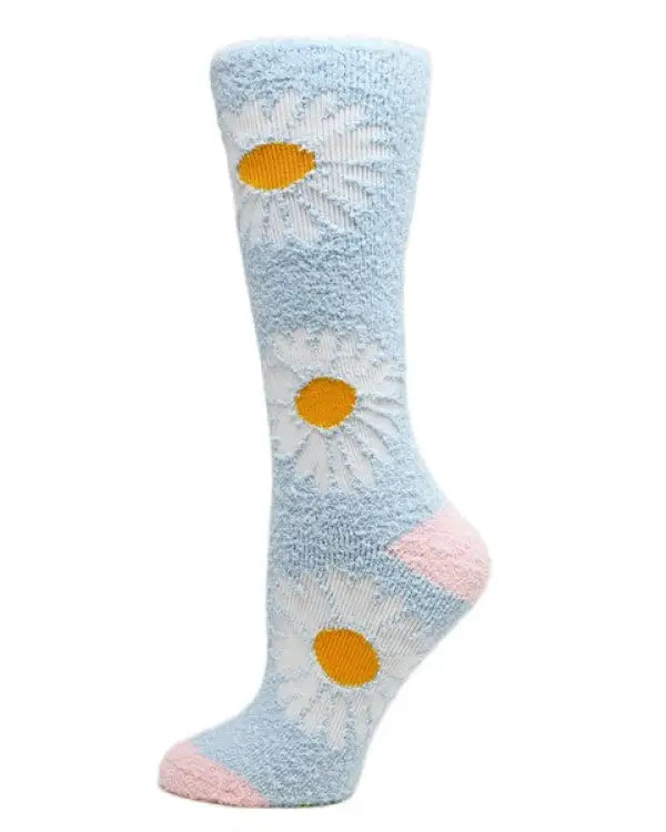 Daisy - Women’s fuzzy crew socks multicolor / WS