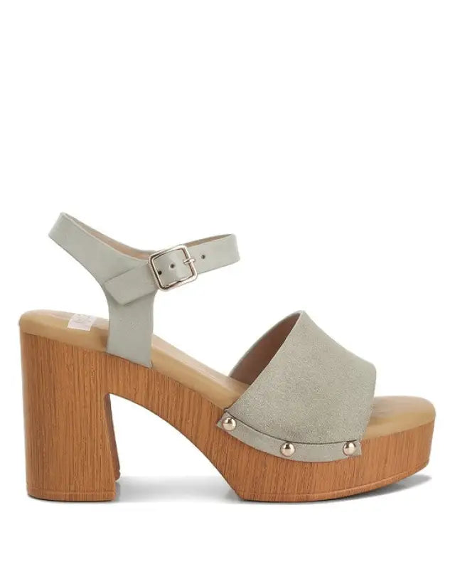 Daniela Suede High Block Sandals