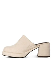 DELAUNAY Suede Heeled Mule Sandals