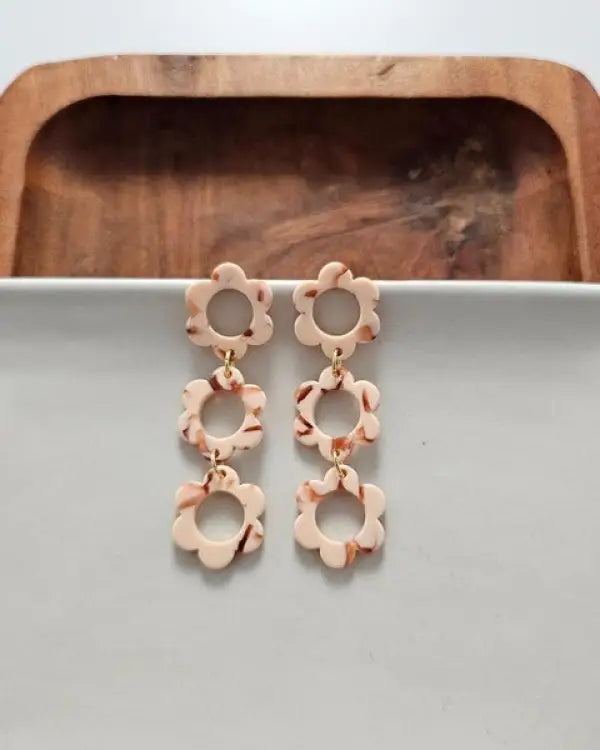 Delilah Earrings - Peach - Peach / OneSize