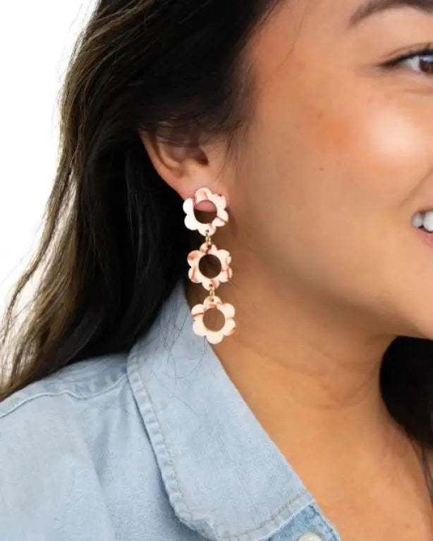 Delilah Earrings - Peach - Peach / OneSize