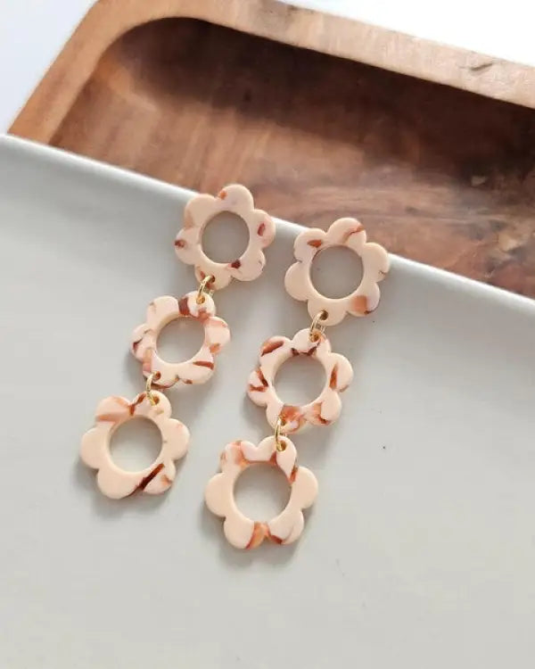 Delilah Earrings - Peach - Peach / OneSize