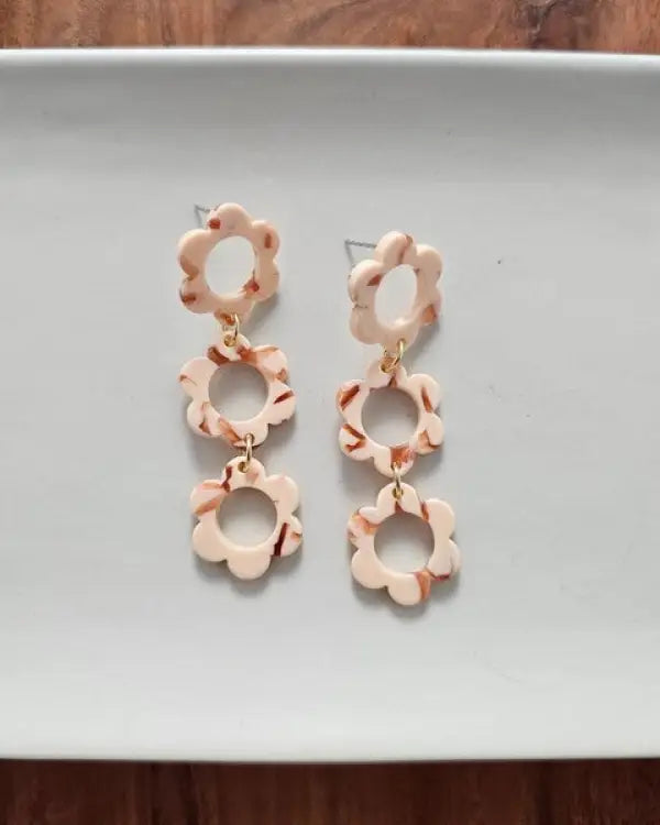 Delilah Earrings - Peach - Peach / OneSize