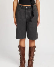 Denim Bermuda Shorts With Pockets