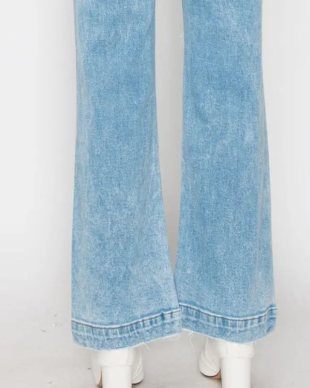 Destroyed Wide Leg Jeans