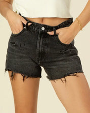 Distressed Denim Shorts