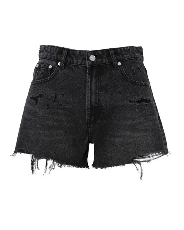 Distressed Denim Shorts