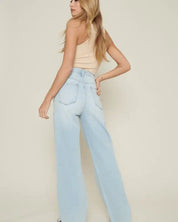 Distressed Wide Leg Jeans