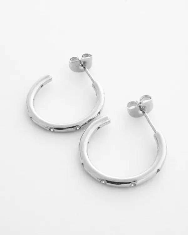 Dotted Crystal Hoops