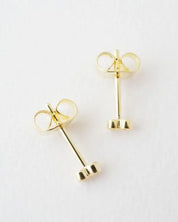 Double Tiny Crystal Bezel Stud Earrings