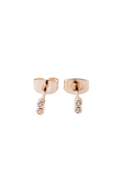 Double Tiny Crystal Bezel Stud Earrings