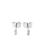 Double Tiny Crystal Bezel Stud Earrings