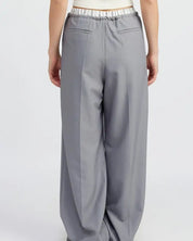 DOUBLE WAIST STREUIGHT LEG PANTS