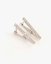 Edged Hoop Earrings - Silver / OS