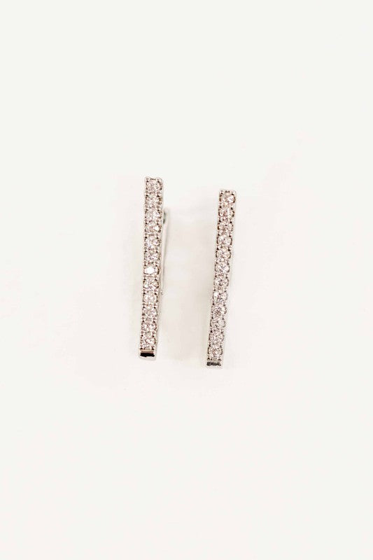 Edged Hoop Earrings - Silver / OS