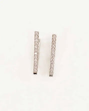 Edged Hoop Earrings - Silver / OS