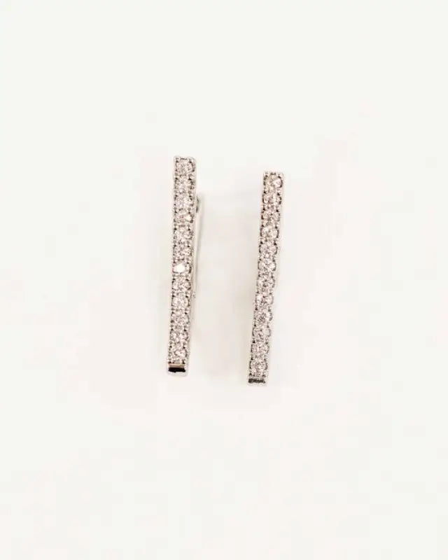 Edged Hoop Earrings - Silver / OS