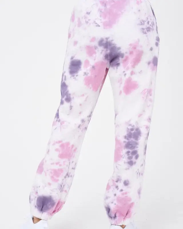 ELASTIC WAIST TIE DYE JOGGERS