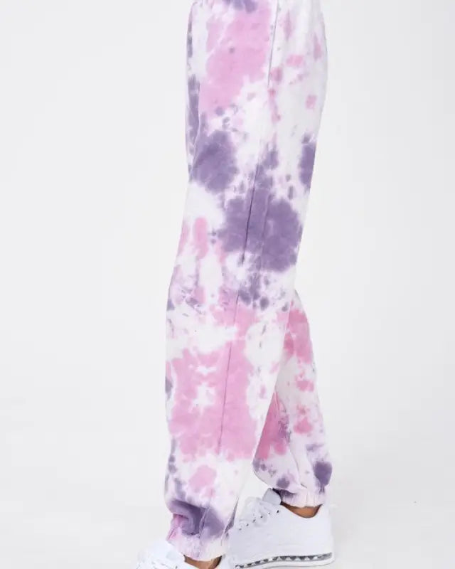 ELASTIC WAIST TIE DYE JOGGERS