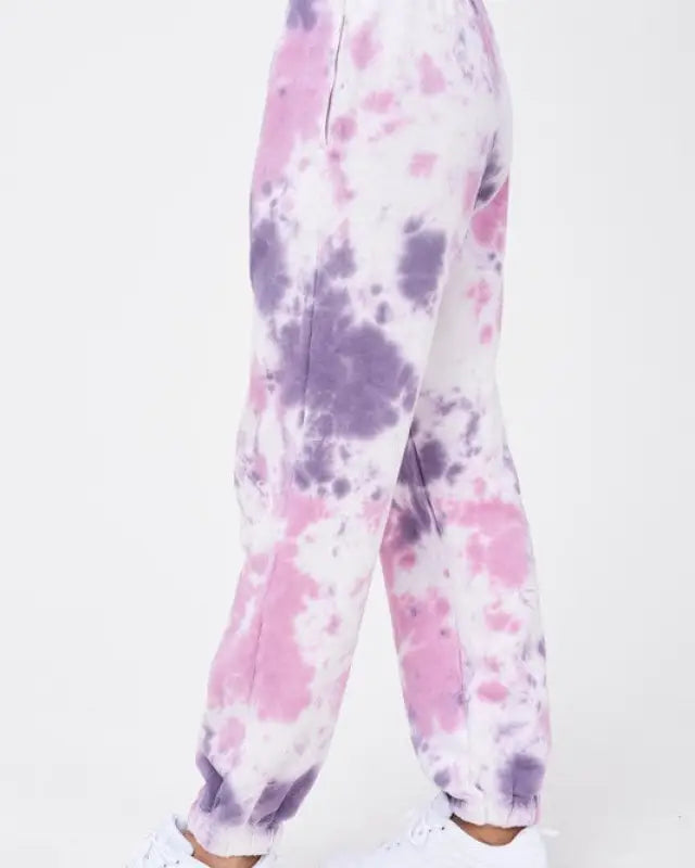 ELASTIC WAIST TIE DYE JOGGERS