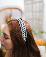 Embroidered Stitch Boho Knotted Headband