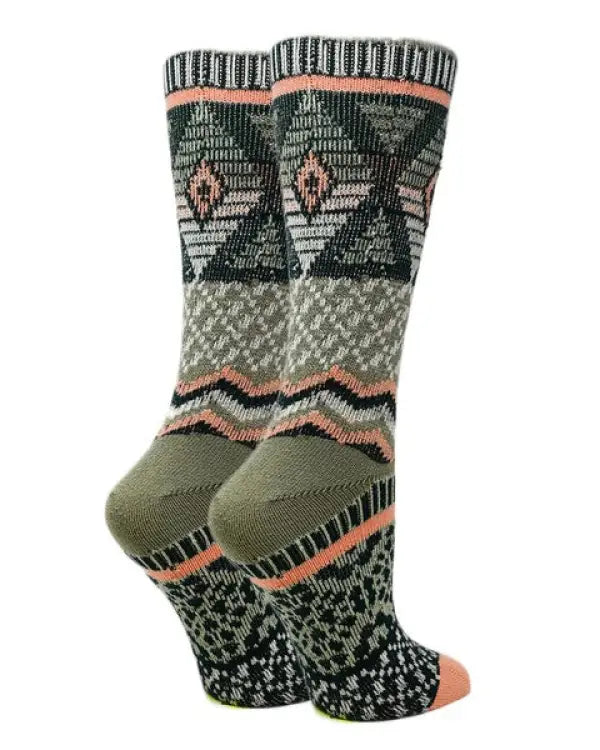 Emma - Women’s fuzzy crew socks multicolor / WS