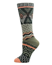 Emma - Women’s fuzzy crew socks multicolor / WS