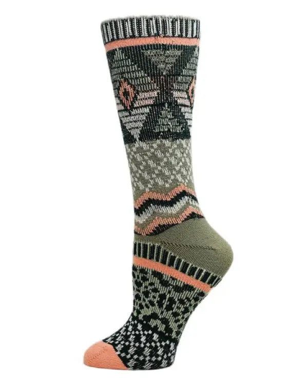 Emma - Women’s fuzzy crew socks multicolor / WS