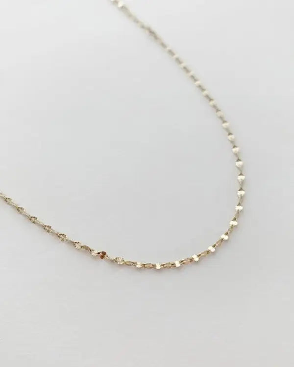 Esme Twisted Dainty Chain Necklace - Gold / One Size