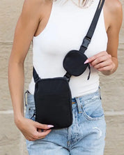 Eva Clippable/ Removable Coin Pouch Crossbody - Black / OneSize