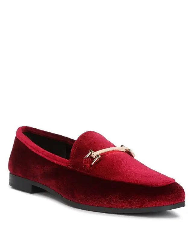 Evelio Horsebit Embellsihed Velvet Loafers