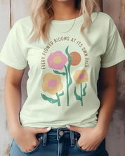 Every Flower Bloom Boho Graphic Tee - Citron / S