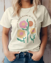 Every Flower Bloom Boho Graphic Tee - Natural / S