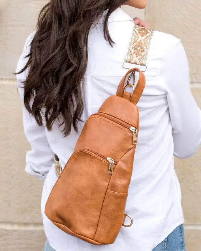 Evie Everyday Sling Bag - Cognac / OneSize