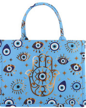 Evil Eye Hamsa Print Tote Bag