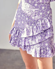 Eyelet Ruffle Skirt