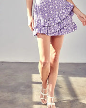 Eyelet Ruffle Skirt