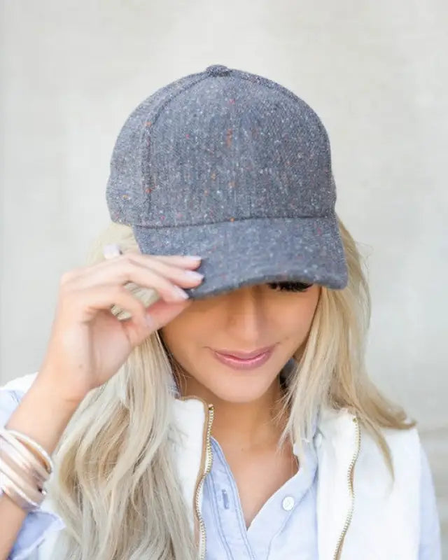 Fall Tweed Ball Cap - Gray / OneSize