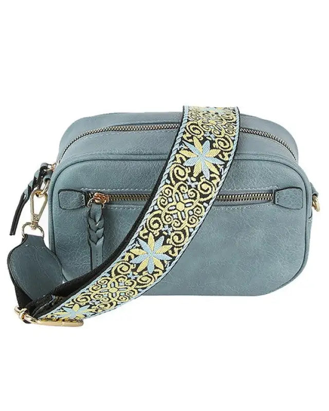 Fashion Guitar strap Crossbody Bag - DENIM