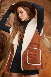 FAUX SUEDE WINTER VEST - Vests