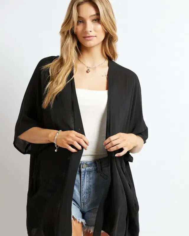 Favorite Solid Kimono Cardigan