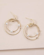 Fawn Pearl Hoop Earrings - Gold / OS