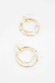 Fawn Pearl Hoop Earrings - Gold / OS