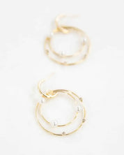 Fawn Pearl Hoop Earrings - Gold / OS