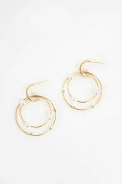 Fawn Pearl Hoop Earrings - Gold / OS