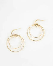 Fawn Pearl Hoop Earrings - Gold / OS