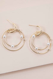 Fawn Pearl Hoop Earrings - Gold / OS