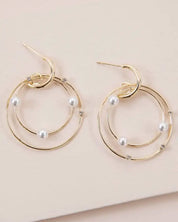 Fawn Pearl Hoop Earrings - Gold / OS