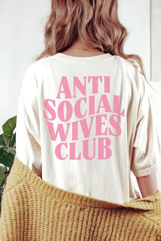 Fb Anti Social Wives Club Graphic T-Shirt