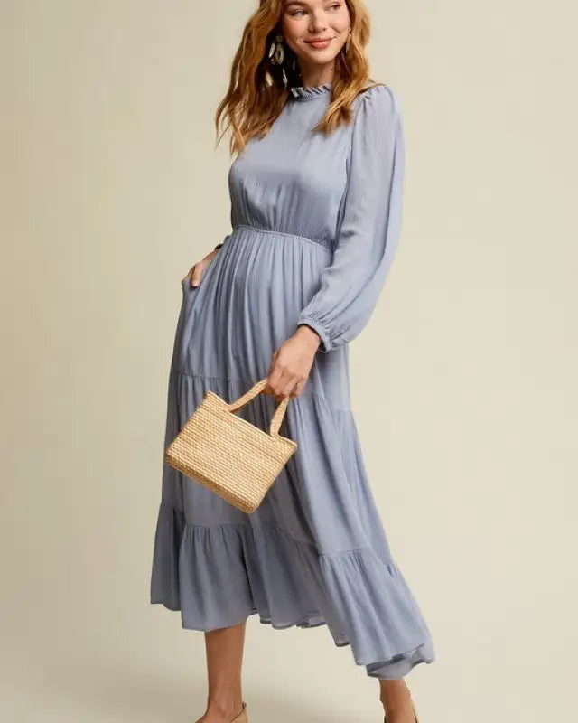 Feminine Boho Inspired Maxi Woven Dress